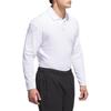 Adidas Logo Lockeres Langarm-Poloshirt Herren Tops Weiß JN3037