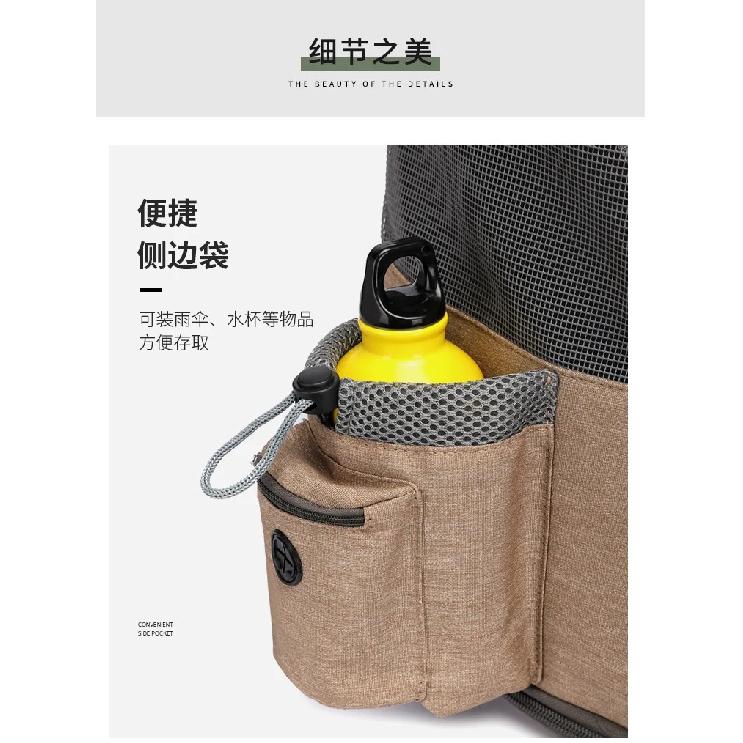 Portable Foldable Cat Backpack with Rolling Wheel Pet Travel Carrier Two Way Cat Rolling Luggage Backpack for Outdoor Travel