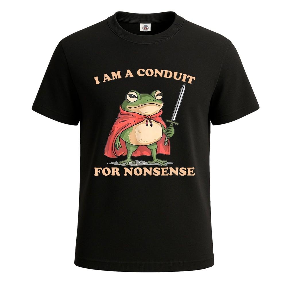 I am a conduit for nonsense funny frog animal mens tshirt party joke tee top 2XL