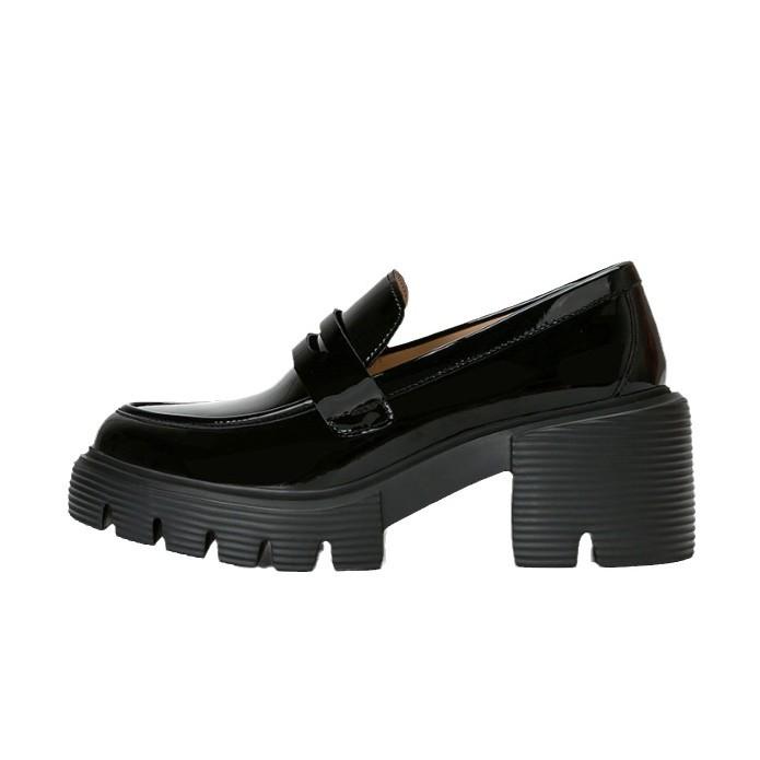 Grape mother autumn and winter new thick-soled heightening small leather shoes women wear high-end soft leather loafers women's sweet sister style