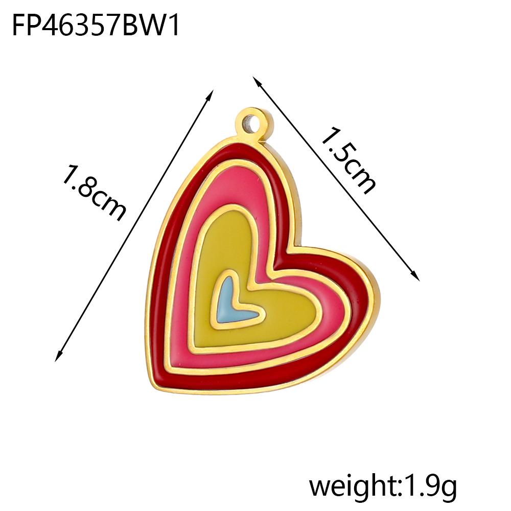 CARLIDANA Colorful Heart Shaped Gold Plated Stainless Steel Pendant Designs Rainbow Star Trendy Cloud Charms for DIY Jewelry