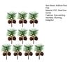 10 Pcs Artificial Pine Pick Mini Pine Needles Branches with Gold Berry Small Pinecones Stems for Holiday Crafts Christmas Tree DIY Garland Wreath