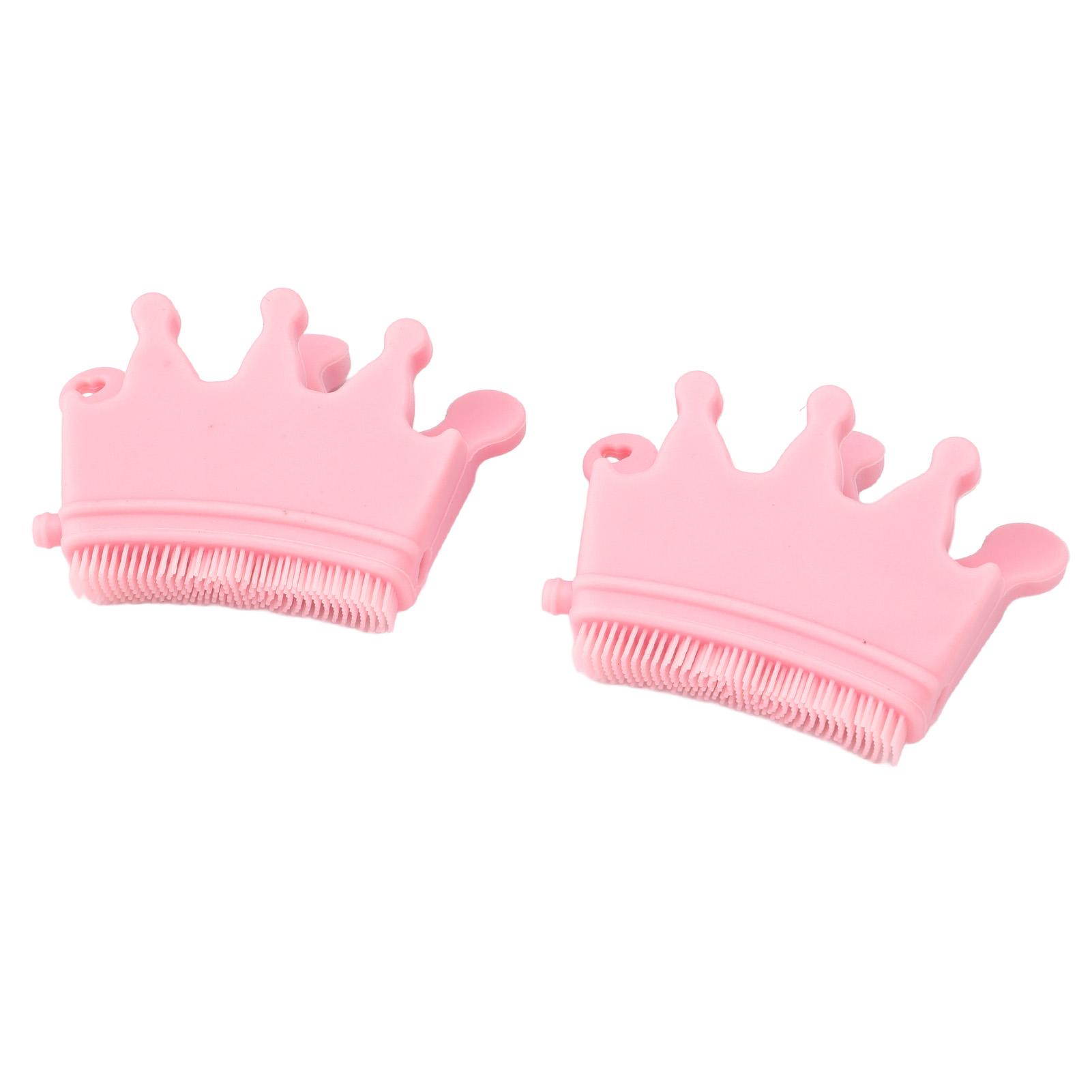 

2 шт. Силиконовый разделитель для ногтей, кисть для маникюра, педикюра, инструмент для нейл-арта, мягкий, в форме короны, многоразовый розовый