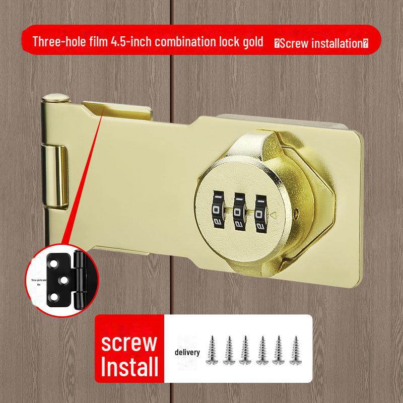 Încuietoare cu parolă antifurt pentru dulap și frigider - Nu necesită găurire, Compatibilitate cu deschidere dublă și dulapuri pentru dosare