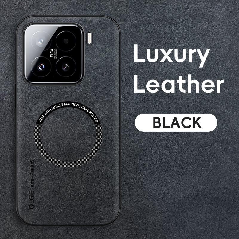 Leather Phone Cases For Xiaomi 15 14T 14 13T 13 12 12S 11 11T Pro Lite For Magsafe Magnetic Cover For Xiaomi 14T 14 13 12S Ultra