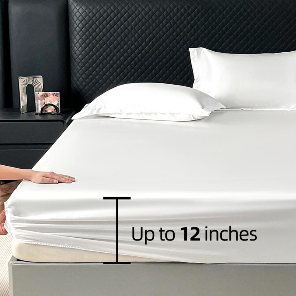 Ice Silk Color Ding Bed Sheet Solid Color Cool Silk Mattress Protective Cover Anti Slip Bed Cover Dust Cover