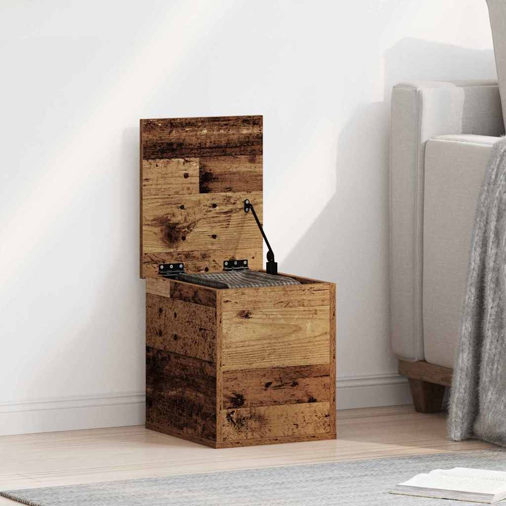 Aufbewahrungsbox Holzoptik recycelt 30 x 35 x 35 cm Holzwerkstoff