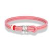 Navy Blue Braided Rope Bracelet Stainless Steel Double Push Carabiner Clasp Survival Bracelet for Men Women Couple Gifts