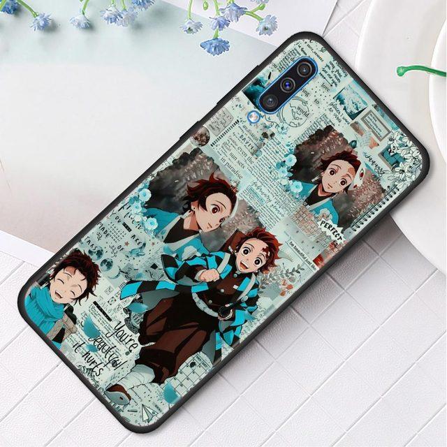 Silikonfodral för Samsung Galaxy A50 A70 A10 A20e A30 A40 A20s A10s A10e A80 A90 A60 A30s skal Shell Demon Slayer Kimetsu Anime
