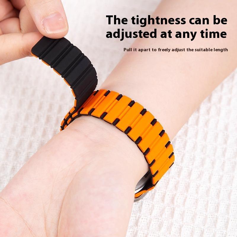 For Apple Watch 10 46mm/Ultra 2/Ultra 49mm/9 8 7 45mm/SE (2023) SE (2022) SE 6 5 4 44mm/3 2 1 42mm Magnetic Smartwatch Band