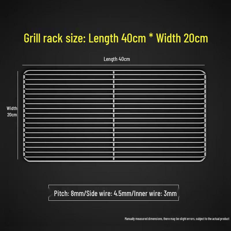 Rectangular 304 Stainless Steel BBQ Grill Net with Legs – Ideal for Draining Water & Oil, Oven Drying & Baking.