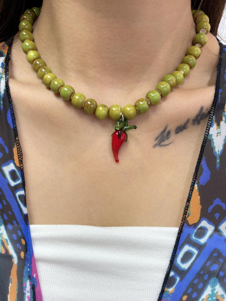 Charm Colorful Fish Pendant Necklace Glass Beads Necklace Cute Marine Animal Jewelry Gift