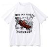 T-shirt Niet Mijn Eerste Tornado Nieuwigheid voor Unisex Vriend Evenement Jongen Mouw Vrouwen Familie vintage Gewassen mode streetwear Licht