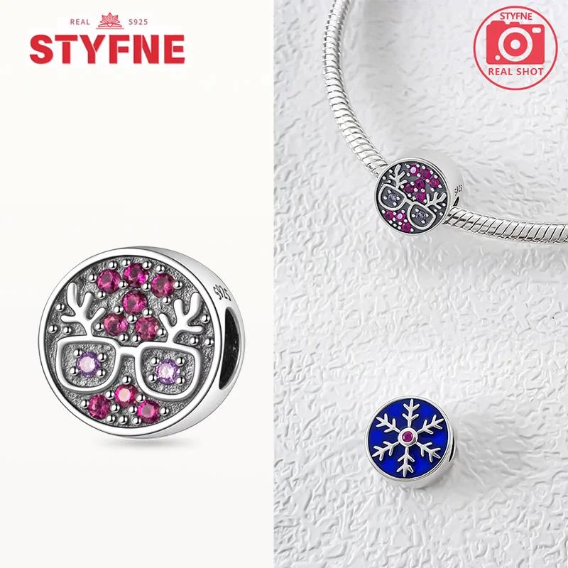 Copperchristmas Series Santa Claus Star Heart Bead Fit Original Bracelet Diy Fine Charm Jewelry Gifts For Women Accessories