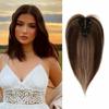 Clip In Natural Synthetic Hair Bangs Fringe Hair Pieces Middle Part Hair Extension Topper For Women Hair Loss