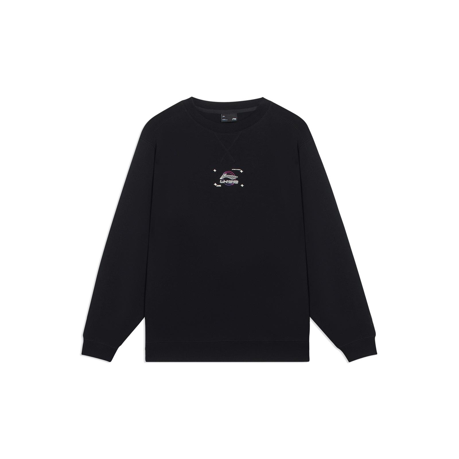 Li-Ning Logo Print Classic Pullover Black Unisex AWDT063-2 XXL