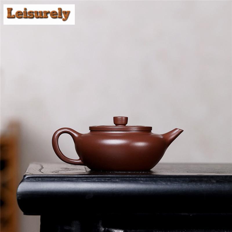 140ml Boutique Yixing Purple Clay Teapot Handmade Beauty Pot Raw Ore Purple Mud Kettle Chinese Zisha Tea Set Collection Supplies