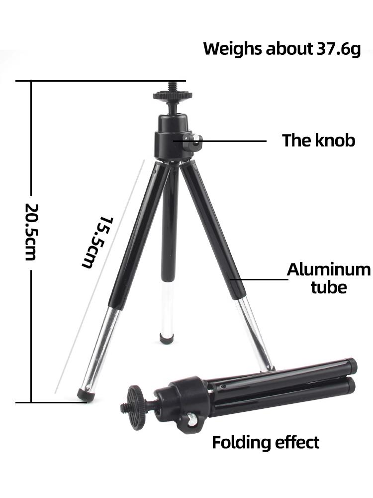 Mini Tripod for Webcam and Phone Metal Extendable Webcam Stand Tripod for GoPro Hero 12 11 10 9 8 7 6 5 DJI Osmo Action Camera
