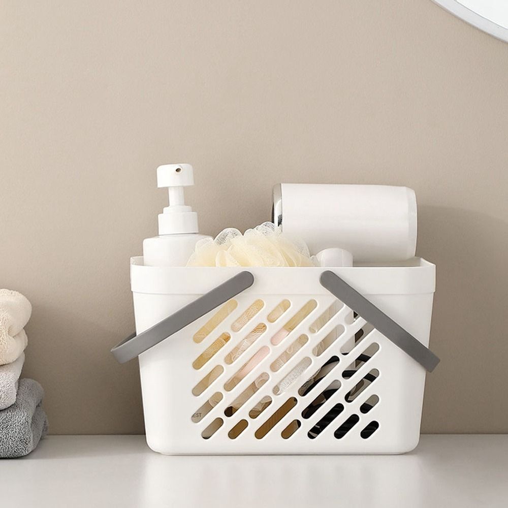 

Large Capacity Sundries Items Storage Case Plastic Bath Basket Simple Cosmetics