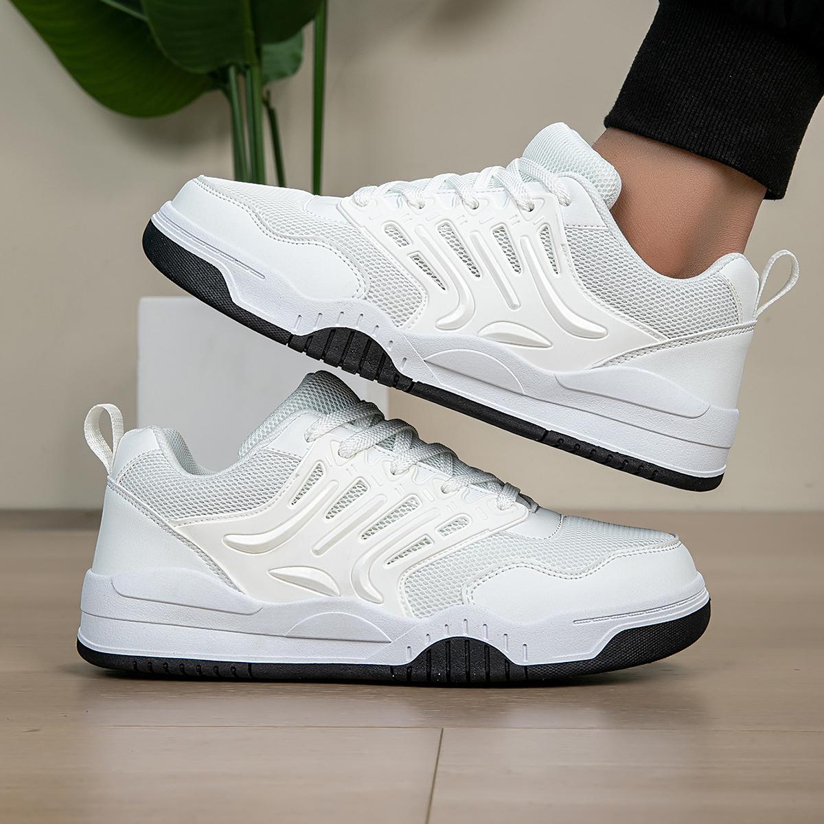 

Женские кроссовки для регби, бега, баскетбола, тенниса, бадминтона, повседневная обувь для школьников и студентов, легкие кроссовки для пар, большие размеры 36-47 EU: 47 белый