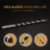 8pc Hex Auger Wood Drill Carbon Steel Auger Bit Set Wooden Case Machined Hex Shank Drill Hex Auger Wood Drill Bit Drill Bits Set