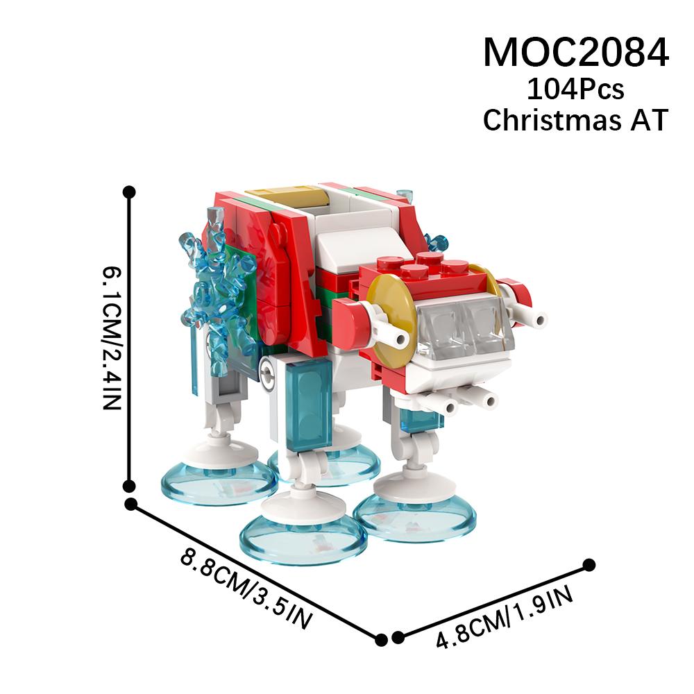 MOOXI Space Wars Walking Machine Model MOC Bricks DIY Diorama Adult Children Toys Building Block Set Montessori Gifts Decoration