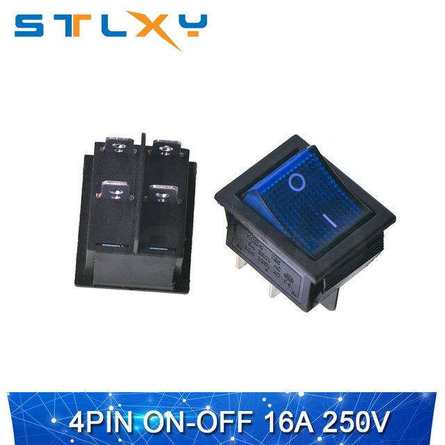 1PCS Electrical equipment with 3-digit 6-speed light switch KCD4 rocker switch power switch ON-OF-ON 30A 250VAC/16A/20A 125VA