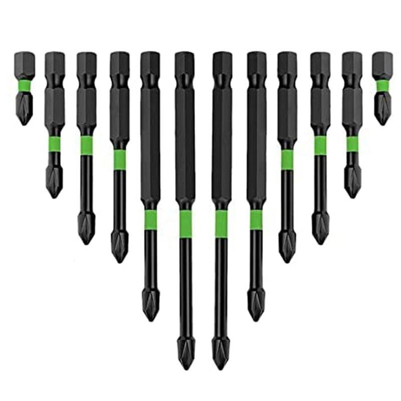 AEE2-2026New Screwdriver Bit Set, 12Pcs S2 Driver Drilling Work Set, Strong Head Bits For Power Screwdriver Impact Drill