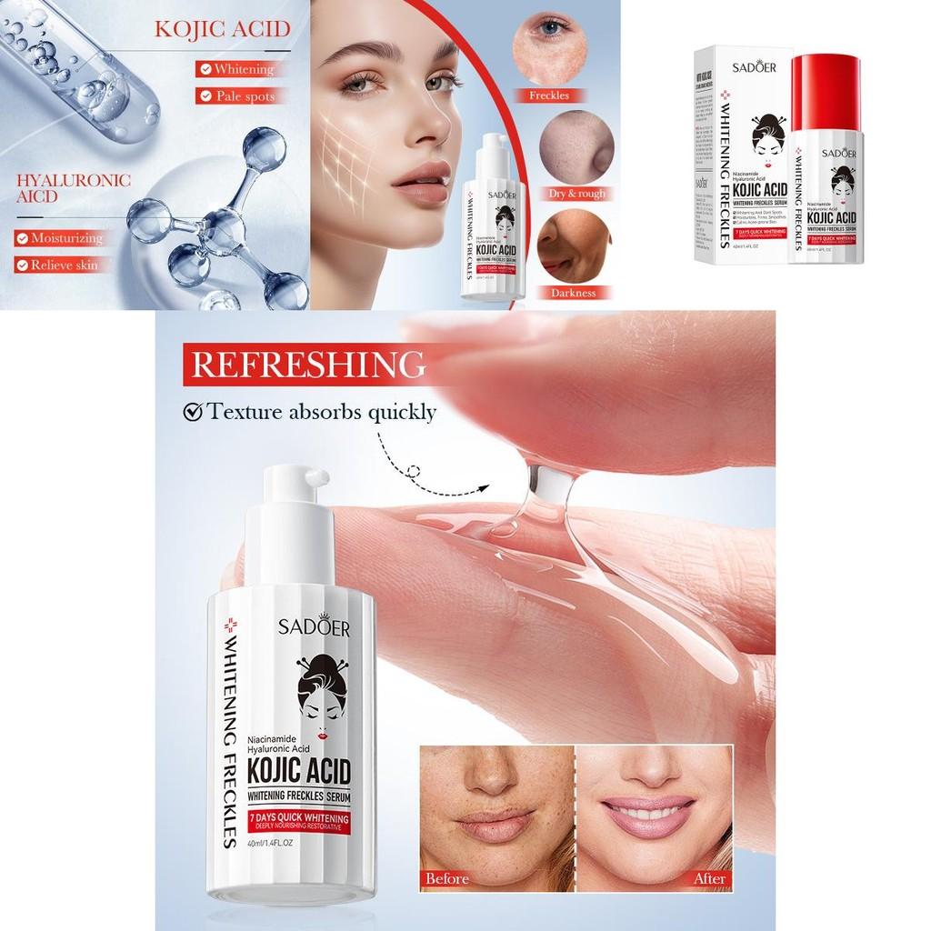 Sadoer Quinic Acid Brightening Serum 40ml Hydrating And Skin-softening Essence For Even Tone