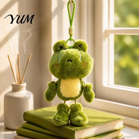 Fragrant Plush Ornament Funny Frog Keychain with Fragrance & Movable Limbs, Soft Stuffed Animal Hanging Leg Bag Charm for Backpacks Keys, Decorative