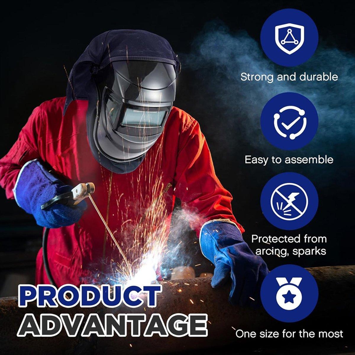 

BHBL 2Pcs Welding-Helmet Cover and Helmet-Bib Set, Welding Accessories Fit Seal for Welding Neck Protection China Mainland
