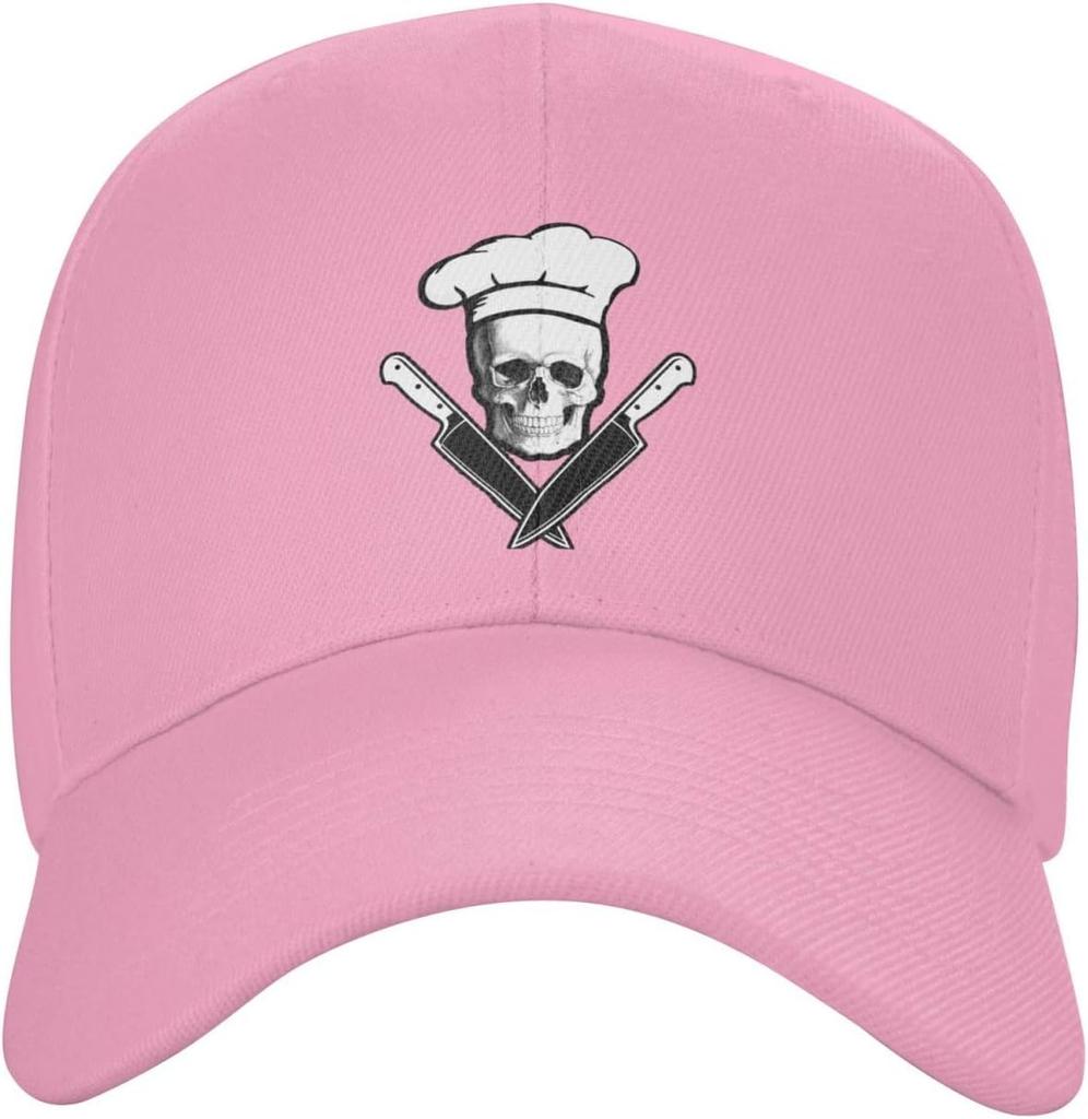 Skull Knives Chef Graphic Baseball Cap Adjustable Cotton Dad Hat Casual Unisex