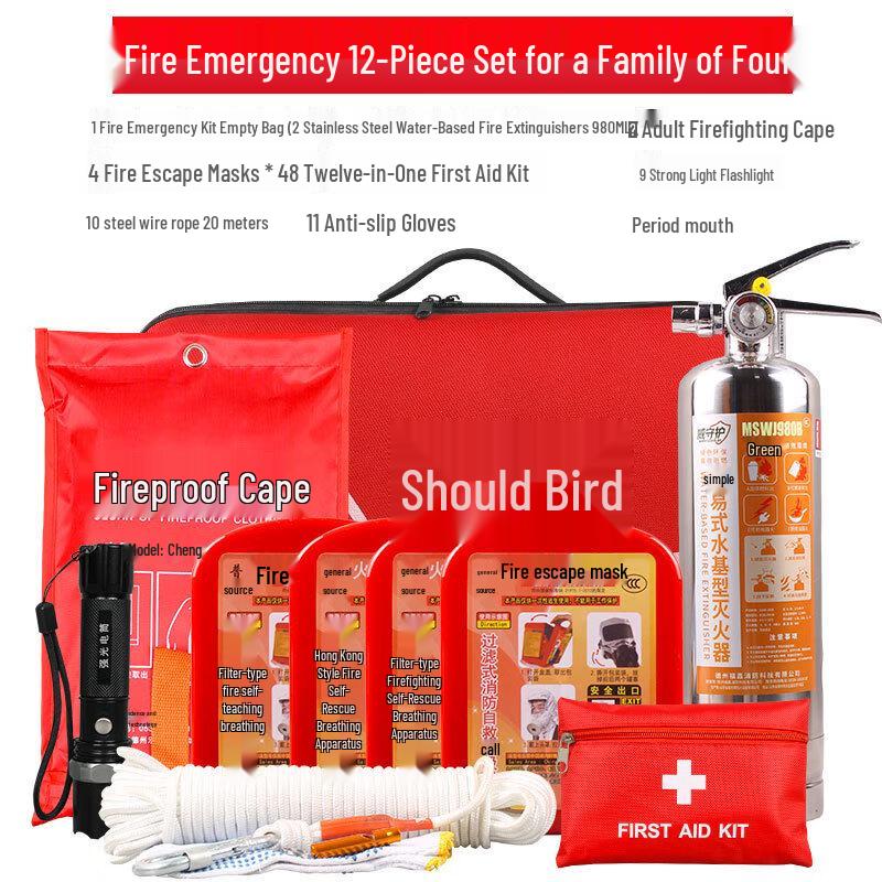 OLOMM Emergency Escape & Fire Safety Kit Family of Four