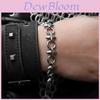 Gotisches Stachelarmband aus Legierung mit Rosenblüten-Design für Männer und Frauen