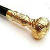 Vintage Victorian Cane Antique Brass Black Wooden Walking Stick Designer Handle