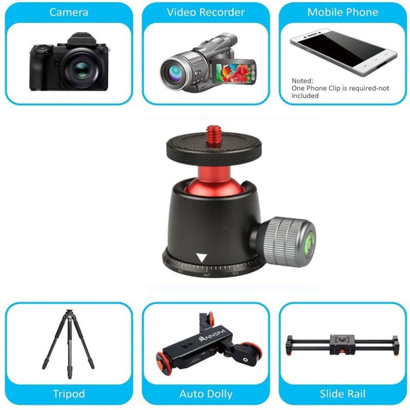Hot,Camera Stabilizer 360 Degrees Rotatable Mini Gimbal Compatible For Tripods Micro-slr Camera Dolly