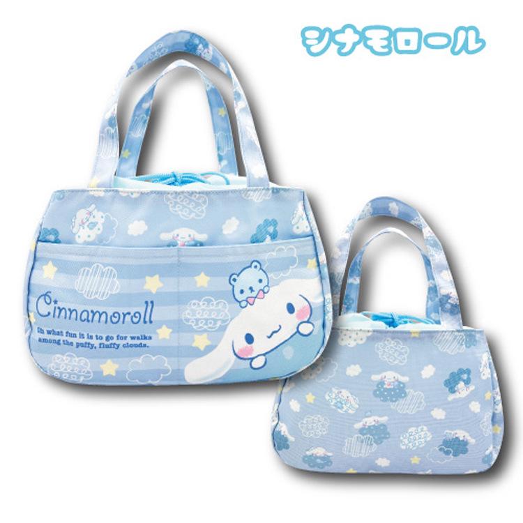 Kuromi Large Capacity Oxford Lunch Bag with Drawstring Closure