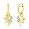 925 Silver Colorful Zircon Rose Gold Star Moon Women Earrings Brilliant Wedding Engagement Star Earrings Jewelry Gifts