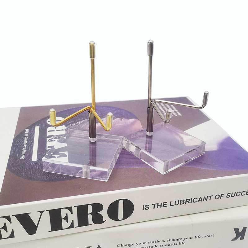 Transparent Acrylic Compass Mineral Specimen Holder & Display Stand