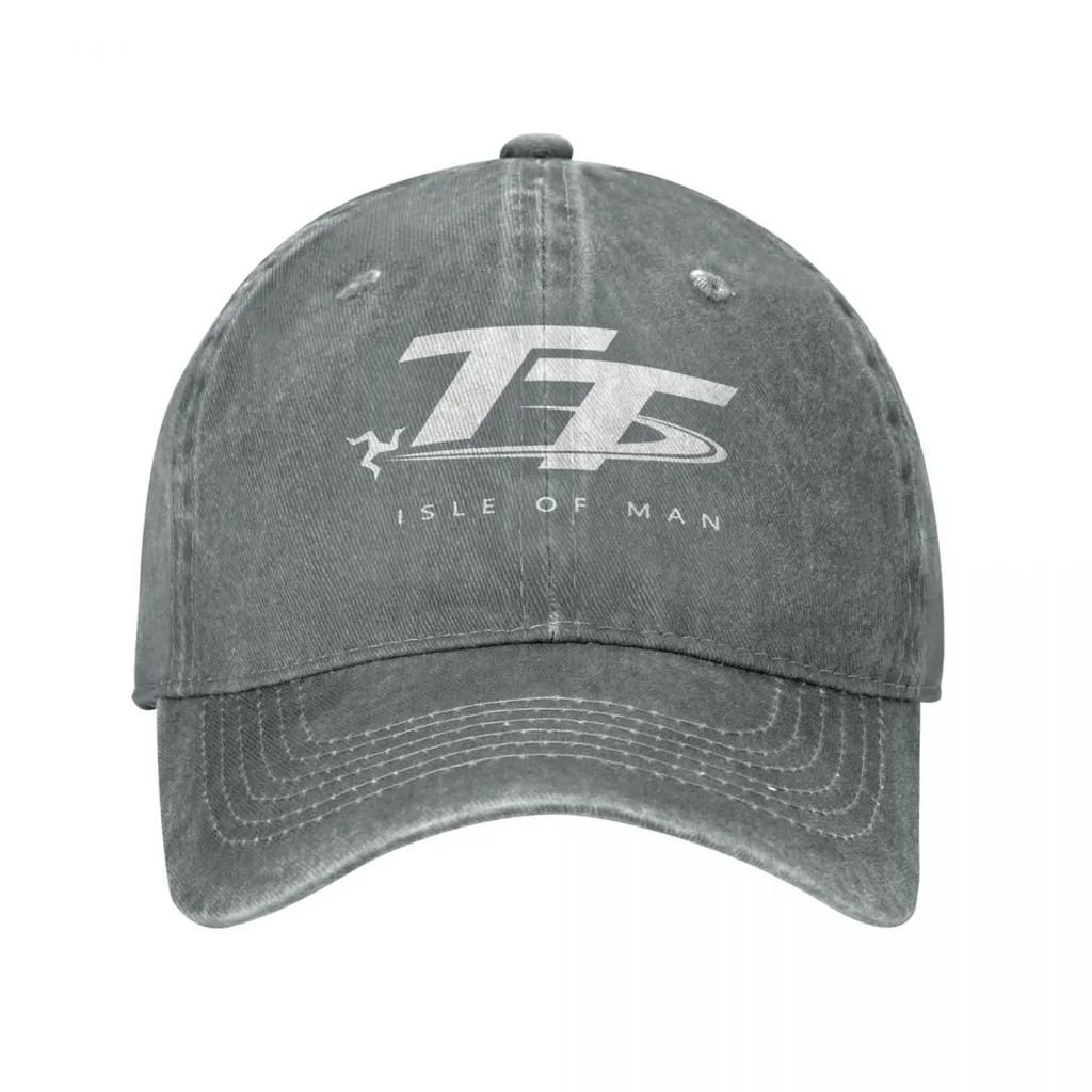Isle Of Unisex TT Motorcycle Baseball Cap Vintage Distressed Denim Snapback Cap for Unisex Women Outdoor Activities Caps Hat