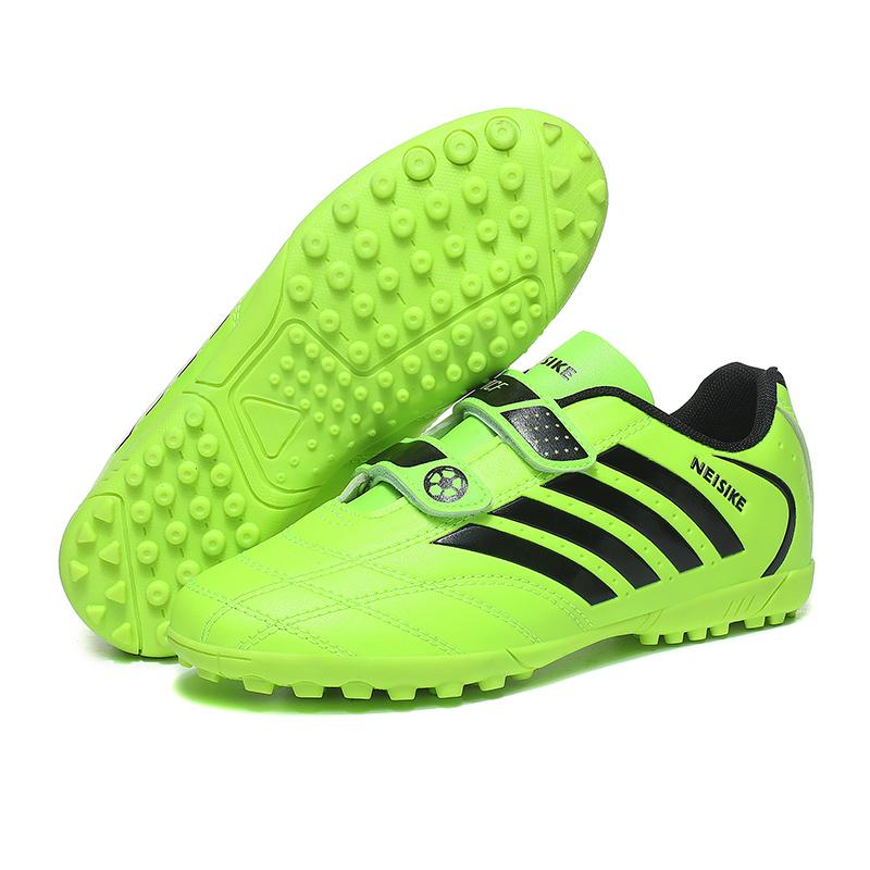 Kinder und Jugendliche, große Größe, stoßdämpfend, rutschfest, verschleißfest, Klettverschluss, kurzer Nagel, Outdoor-Fußballschuhe, Trainingsschuhe