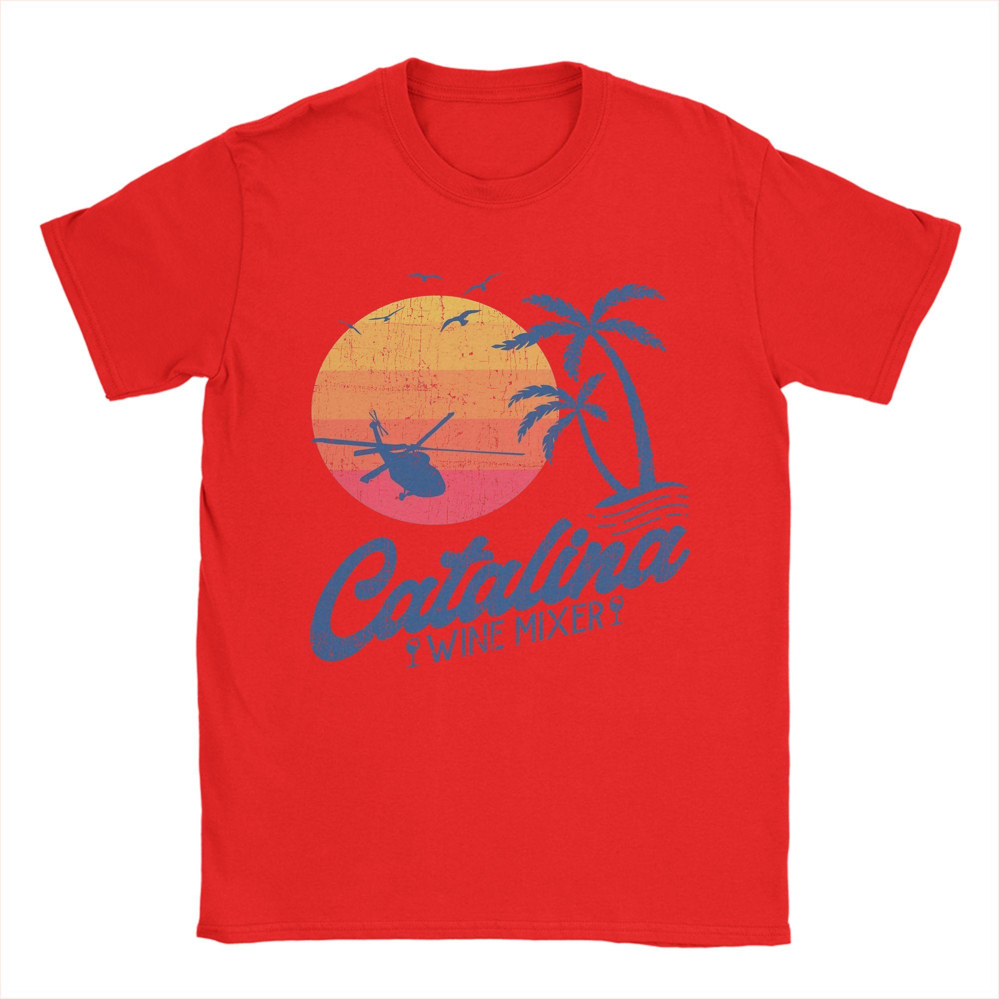 Mens Catalina Wine Mixer cult movies T Shirt 100 Cotton Tops Novelty Short Sleeve Round Collar Tees Birthday Present TShirt S