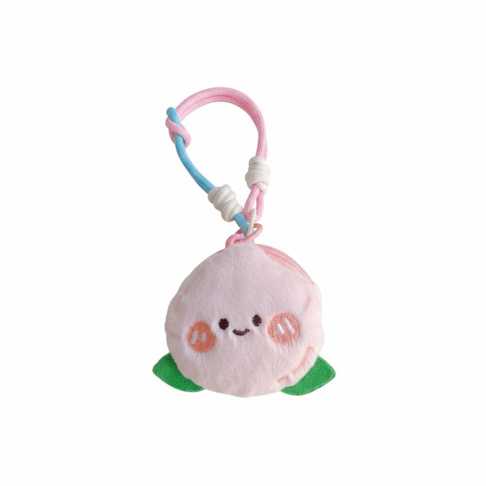 Plush Pouch Cartoon Bag Pendant Fruit Dolls Coin Purse Creative Plush Earphone Bag Women