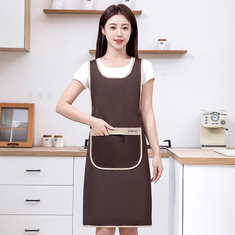 Unisex Waterproof Bib Apron with Logo Print for Kitchen and Catering