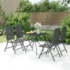 Vidaxl 5-Piece Garden Furniture Set, Anthracite, Steel