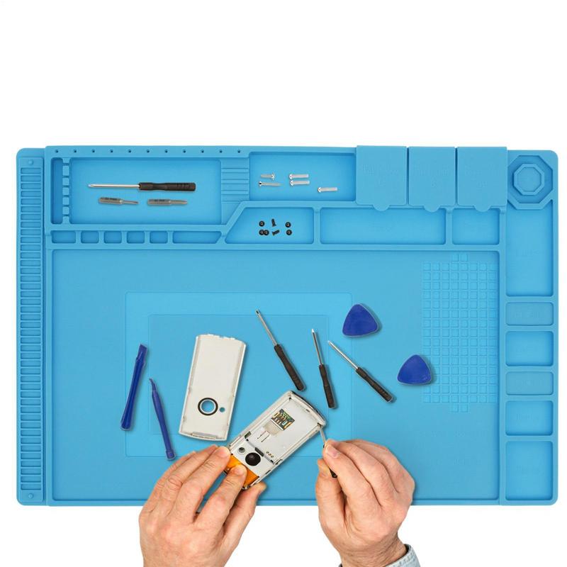 45 * 30 см Рабочая подложка для ремонта часов Паяльная станция Термостойкая подложка Нескользящий силиконовый коврик для ремонта часов Инструмент часовщика United States