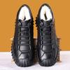 Fashion New Men's All Match Warm Plush Genuine Cow Leather Shoes Male Winter Fashion High Tops Comfort Snow Ankle Boots