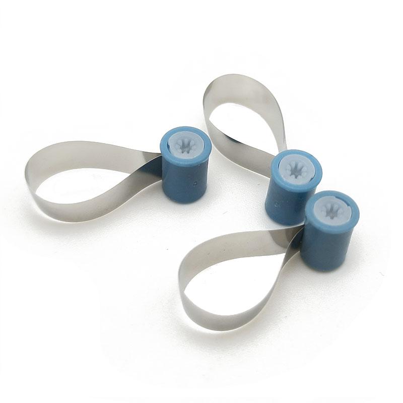 Dental Matrix Bands Metal Matrices 5mm Double-Side Contoured Anatomically Shaped Matrix Bands M6 Knob Type Loop Matrix