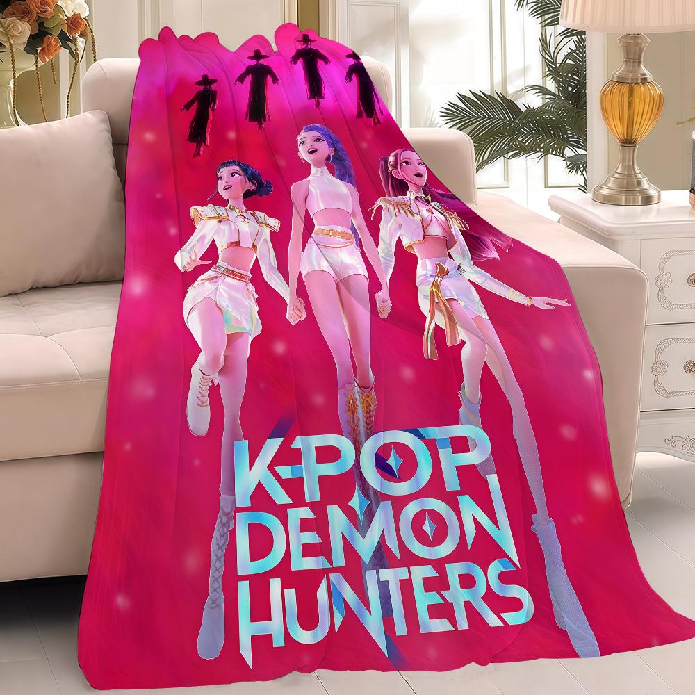 Singer K-Kpop D-Demon H-Hunters Blanket Warm And Soft Suitable For Bedroom Living Room Sofa Bed Office Travel Camping