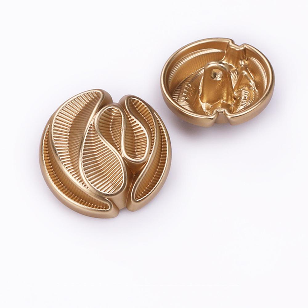 

10 шт./комплект металлических пуговиц в полоску для пальто, платьев и курток, элегантные и простые декоративные пуговицы золотистого цвета 18mm-10pcs золотой